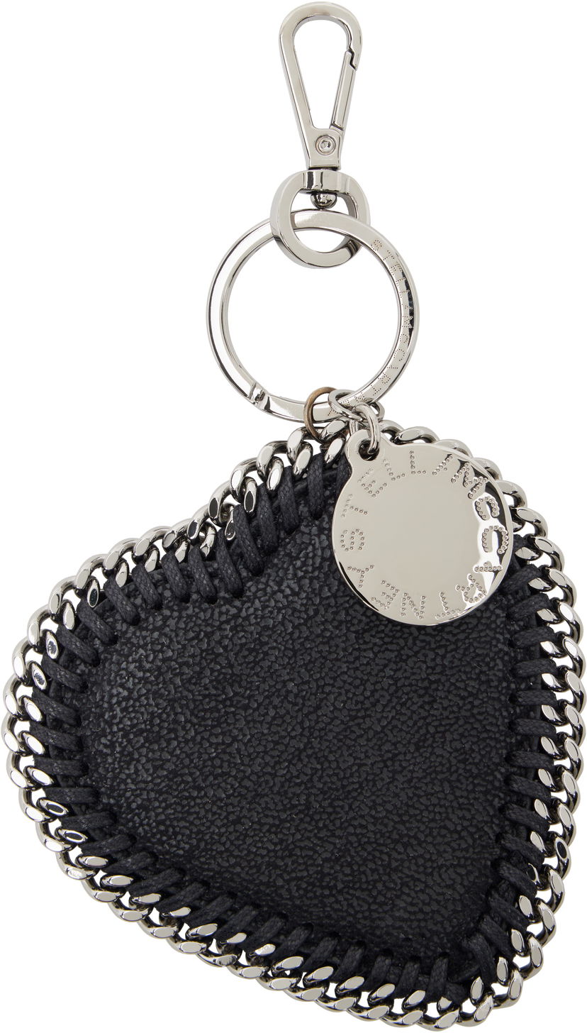 Nøgleringe Stella McCartney Stella McCartney Heart Charm Keychain Sort | 7V0106W9132
