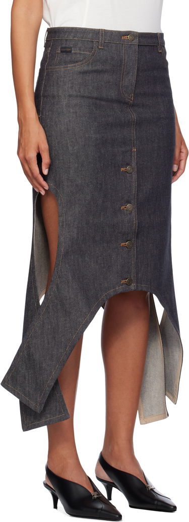 Nederdel Courrèges Courrèges Midi Denim Skirt Blå | 424DJU206DE0035, 1