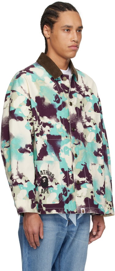 Jakke BAPE A Bathing Ape Map Camo Work Jacket Grøn | 001LJL301001M, 4
