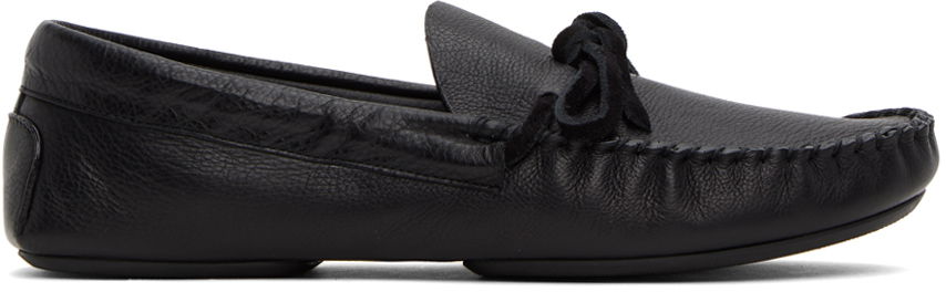 Sneakers og sko The Row Lucca Leather Loafers Sort | F1368-L74, 0