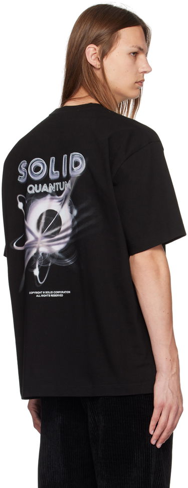 T-shirt Solid Homme Quantum Relaxed Fit Patch T-Shirt Sort | S243TS55, 2