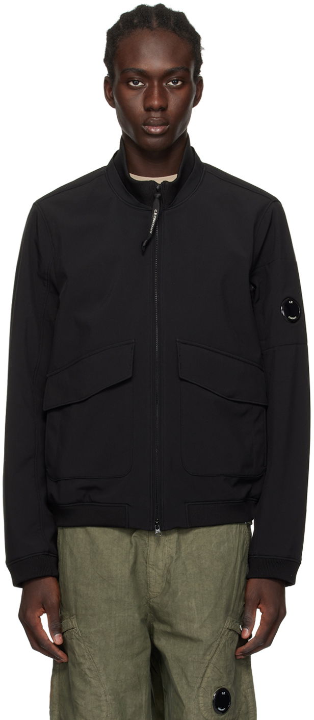 Bomberjakke C.P. Company Stand Collar Bomber Jacket Sort | 15CMOW011A-006097A, 0