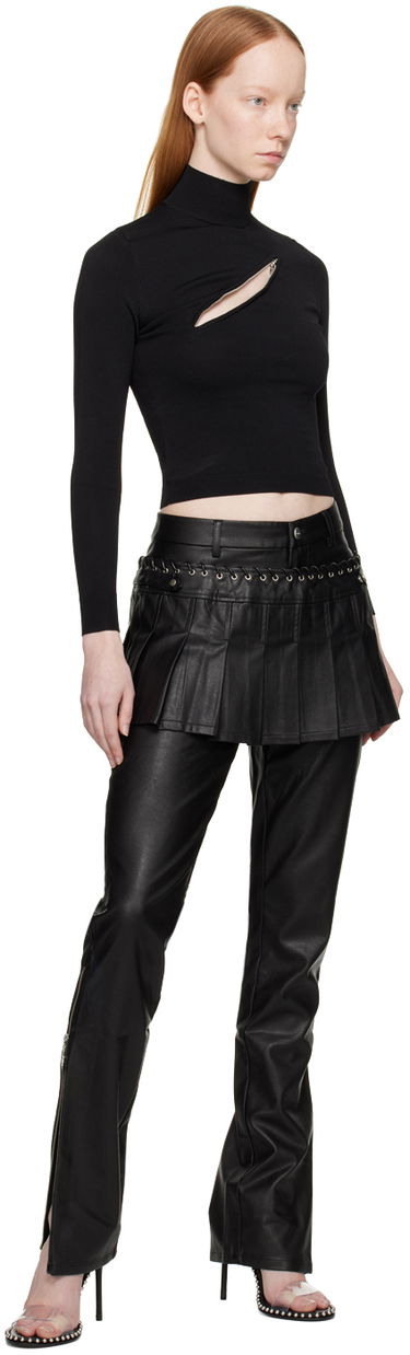 Bukser Miaou Miaou Hannah Jewett Edition Faux-Leather Trousers Sort | 1031PUBLK, 3
