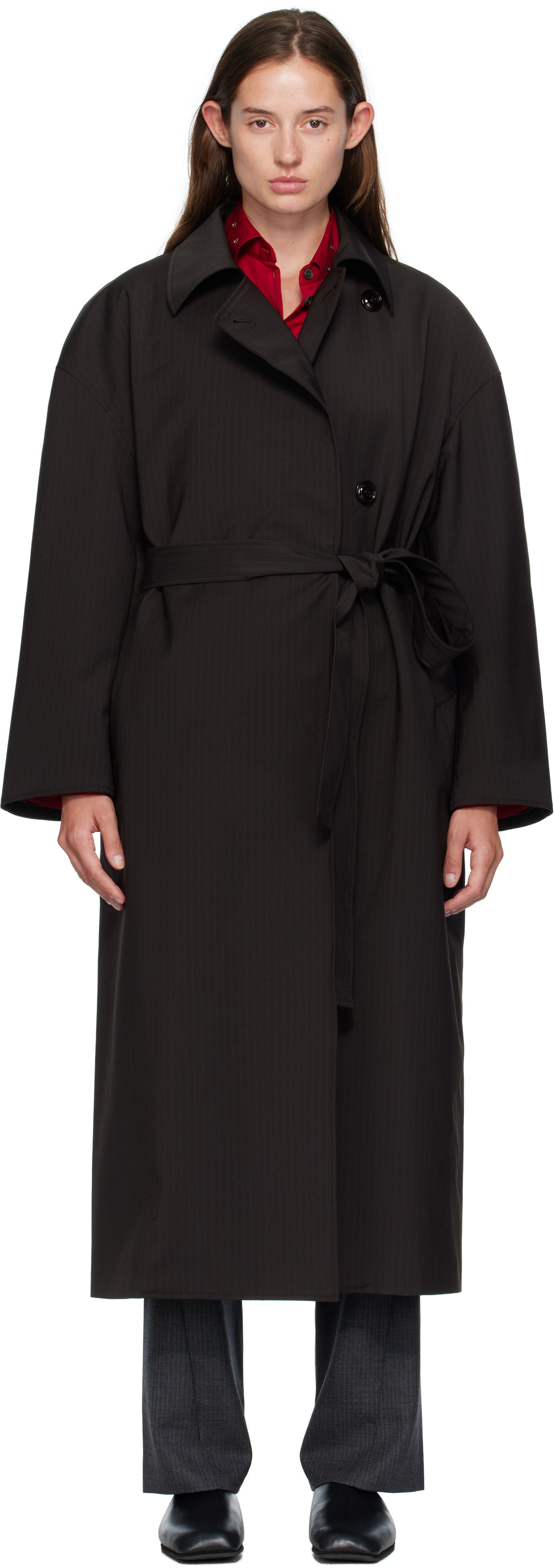 Frakker OUR LEGACY OUR LEGACY Pinstripe Court Coat Sort | W4251CC, 0