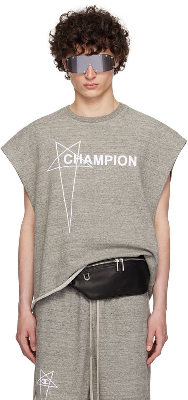 Tanktop Rick Owens Rick Owens Champion Edition Micro Tatlin Tank Top Grå | CM01E1667 CHMJ JERSEY, 0