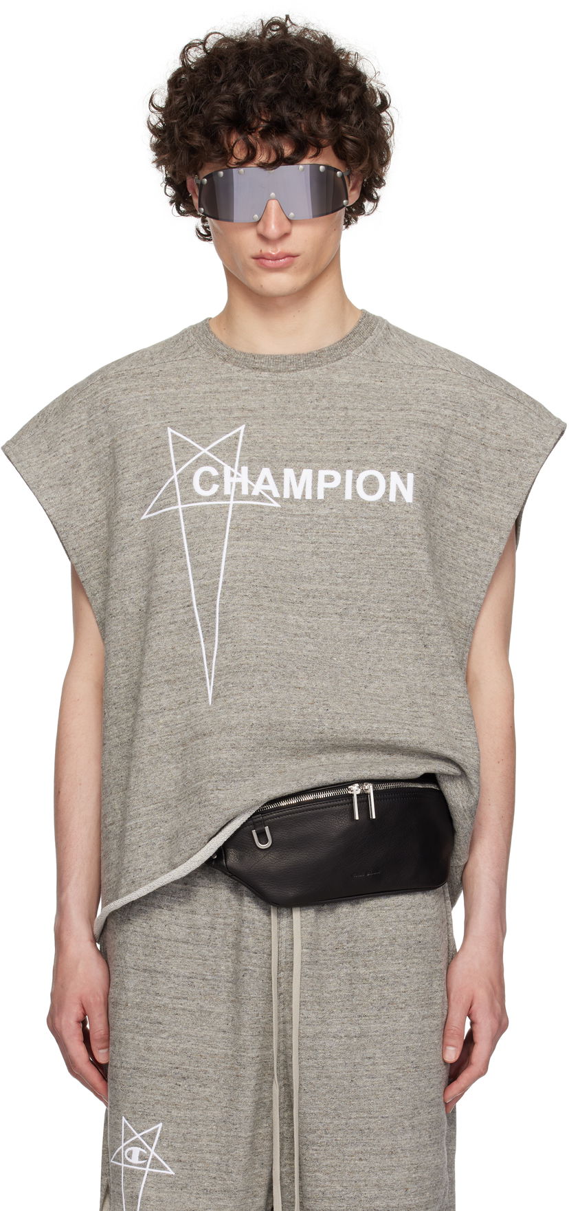 Tanktop Rick Owens Rick Owens Champion Edition Micro Tatlin Tank Top Grå | CM01E1667 CHMJ JERSEY