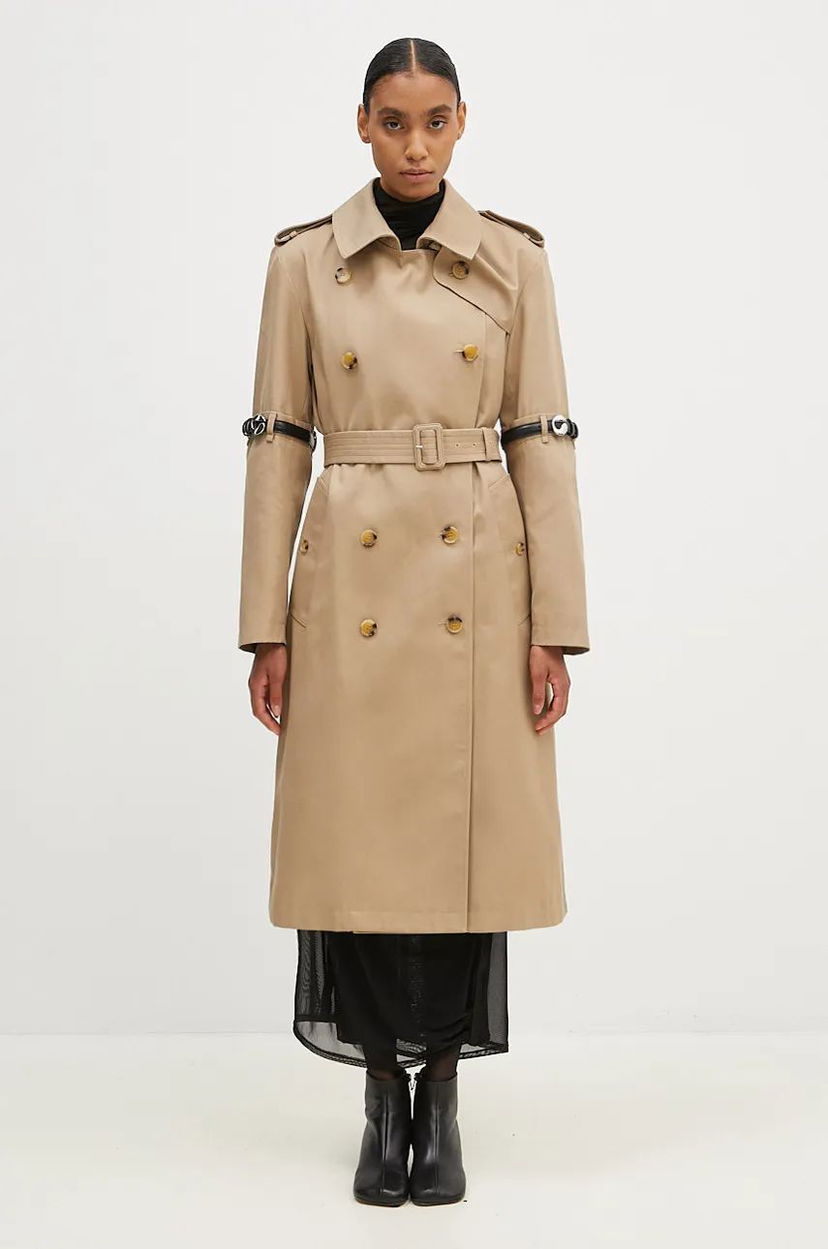 Trenchcoat Coperni Hybrid Trench Coat Beige | COPM21836