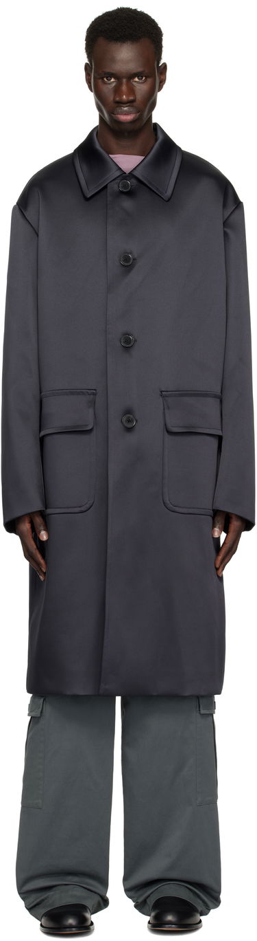 Frakker Dries Van Noten Dries Van Noten Loose Fit Mac Coat Mørkeblå | 251-020210-1061, 0