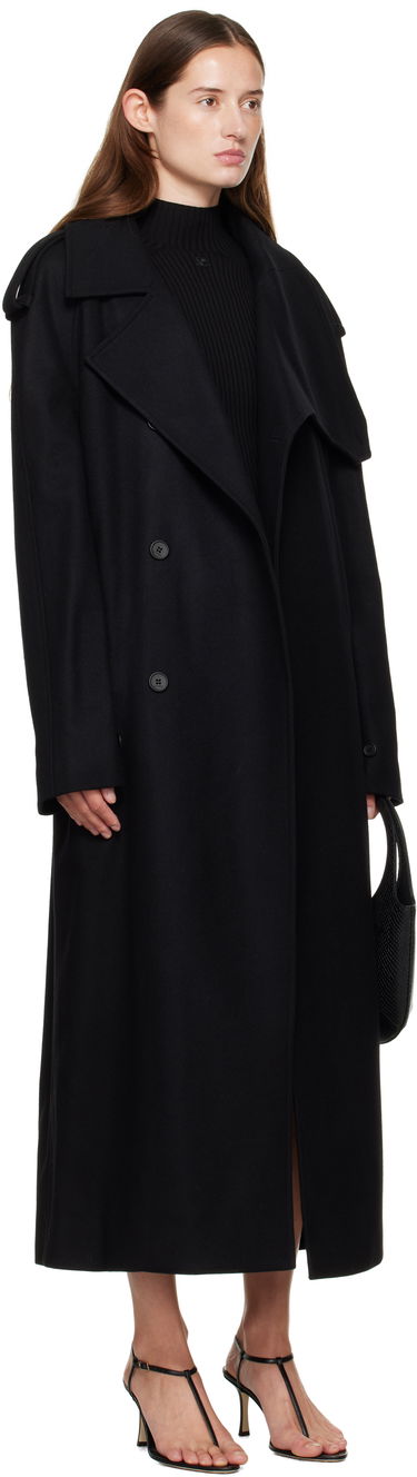 Trenchcoat Courrèges Courrèges Oblique Wool Trench Coat Sort | 325CMA236WO0036, 1