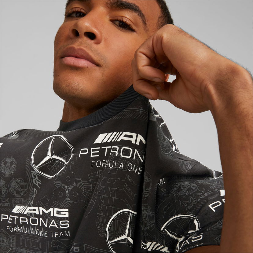 T-shirt Puma Mercedes-AMG Petronas Motorsport Men's Printed T-Shirt Sort | 538480_01