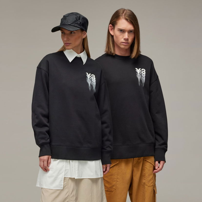 Sweatshirt Y-3 Graphic Crew Sweat Sort | IZ3171