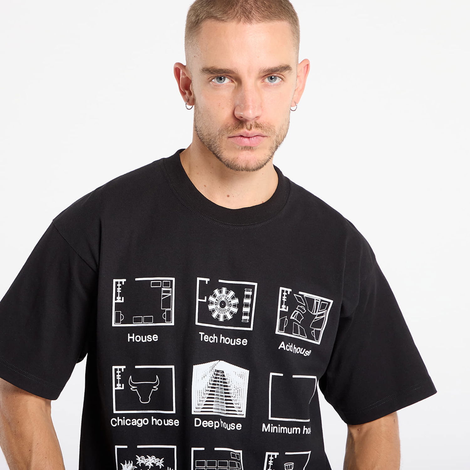 T-shirt Pleasures House Blend T-Shirt Sort | P25F075-BLACK, 1