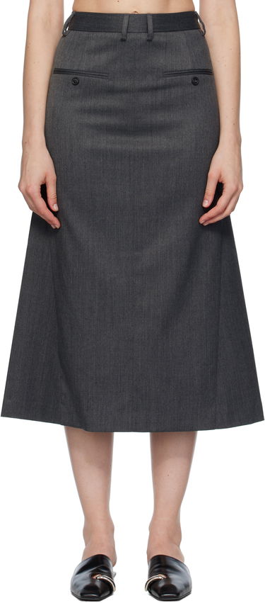 Nederdel Maison Margiela MM6 Maison Margiela Tailored Midi Skirt Grå | S52MI0021 S47848, 0