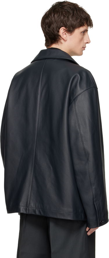 Jakke LEMAIRE Workwear Leather Jacket Mørkeblå | OW1172 LL0128, 2