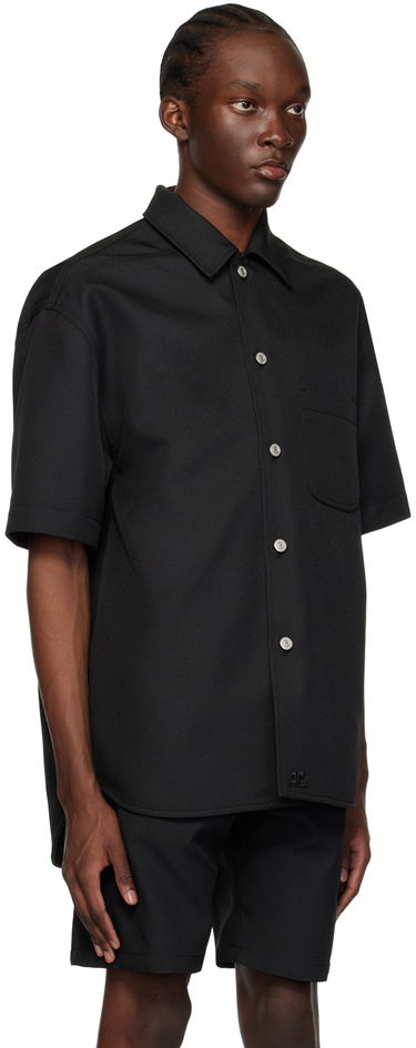 Skjorte Courrèges Short Sleeve Button-Up Shirt Sort | 123CCH023PL0056, 1