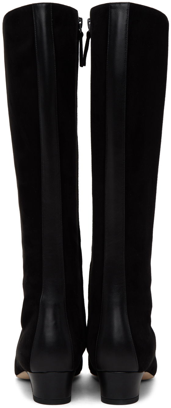 Tøj Manolo Blahnik Manolo Blahnik Gandulapla Suede Tall Boots Sort | 323-2638-0001, 1