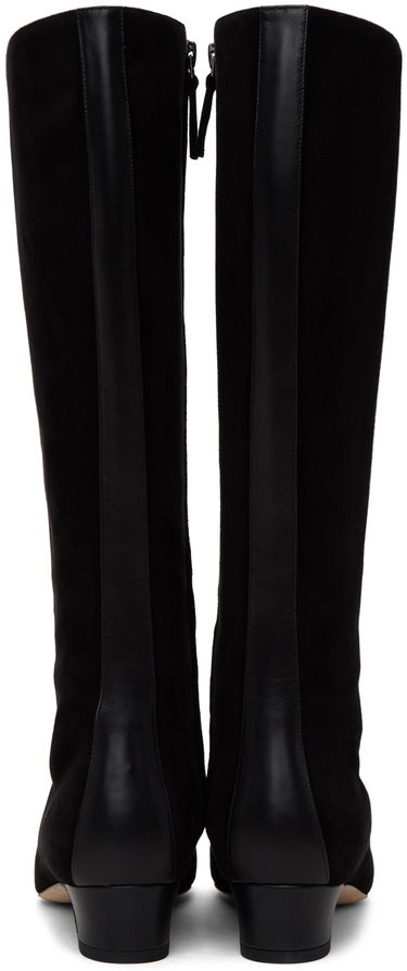 Tøj Manolo Blahnik Manolo Blahnik Gandulapla Suede Tall Boots Sort | 323-2638-0001, 1