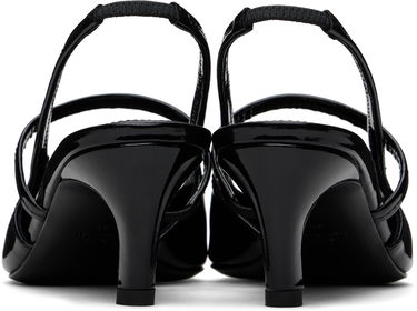 Sneakers og sko TOTEME Sharp Patent Slingback Heels Sort | 251-WAS821-LE0091, 1
