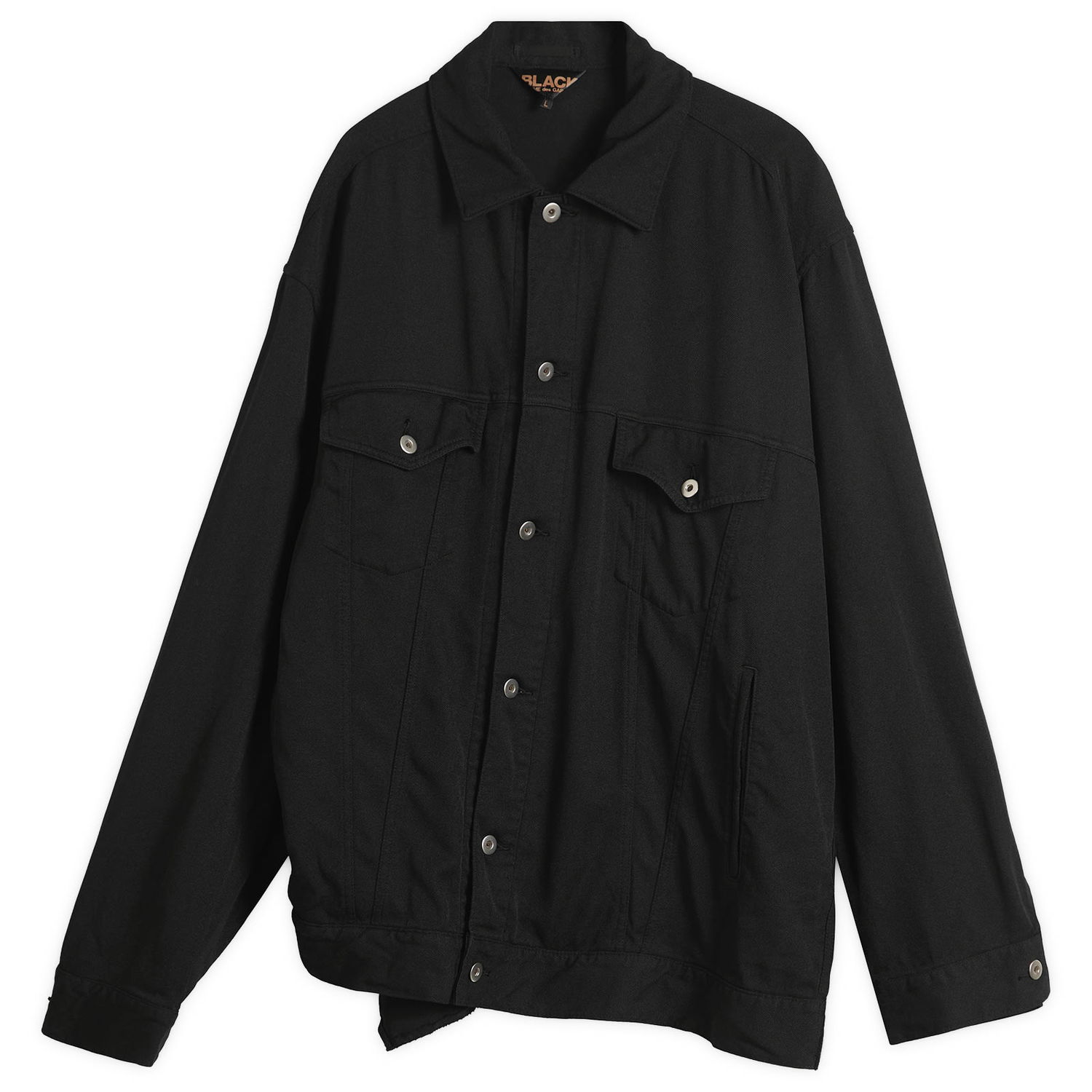 Jakke Comme des Garçons Comme des Garçons Asymetric Denim Jacket Sort | 1P-J017-W25-1, 1