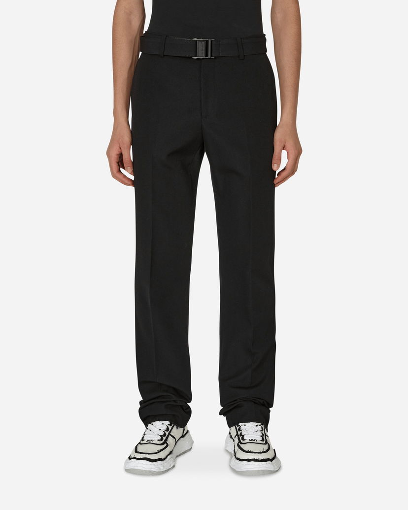 Bukser Off-White Buckle Dry Wool Slim Pants Sort | OMCA214F22FAB002 1000