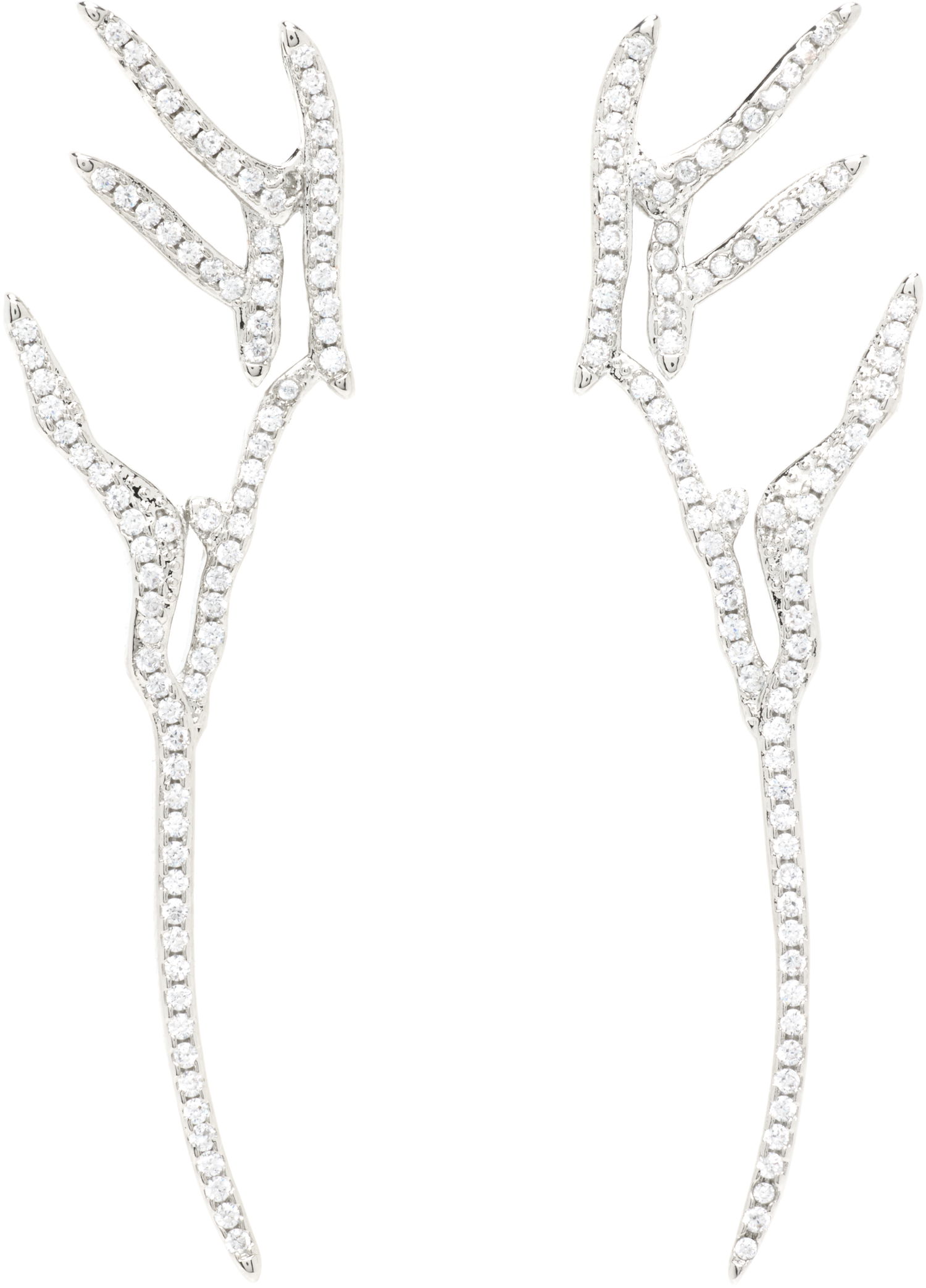 Øreringe Collina Strada Collina Strada Crystal Wing Earrings Hvid | XX1096, 0