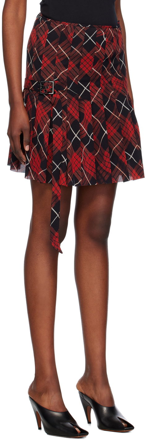 Nederdel Jean Paul Gaultier Distorted Tartan Skirt Rød | 24/31-F-JU105-T568-300001, 1