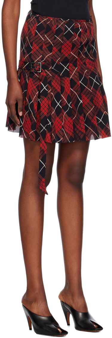 Nederdel Jean Paul Gaultier Distorted Tartan Skirt Rød | 24/31-F-JU105-T568-300001, 1