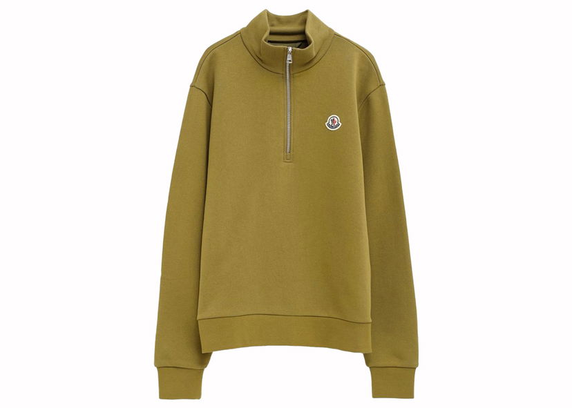 Sweater Moncler Quarter Zip Sweatshirt Grøn | 8G000-22-899V4-M20