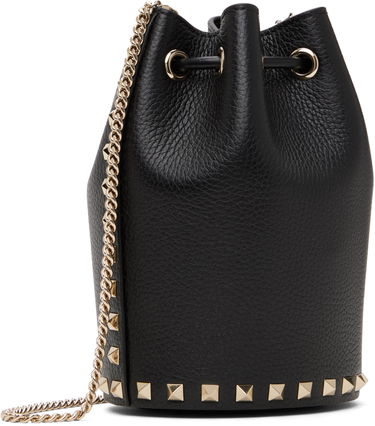 Håndtaske Valentino Valentino Garavani Mini Rockstud Drawstring Bag Sort | 6W2P0AI4VSH, 2