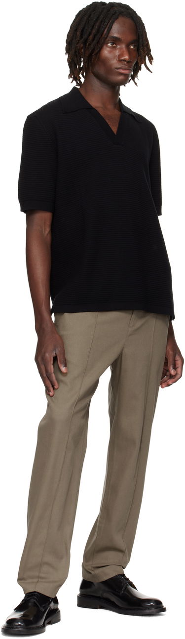 Polo skjorte A.P.C. A.P.C. Livio Knit Polo Sort | COGDK-H23413, 3