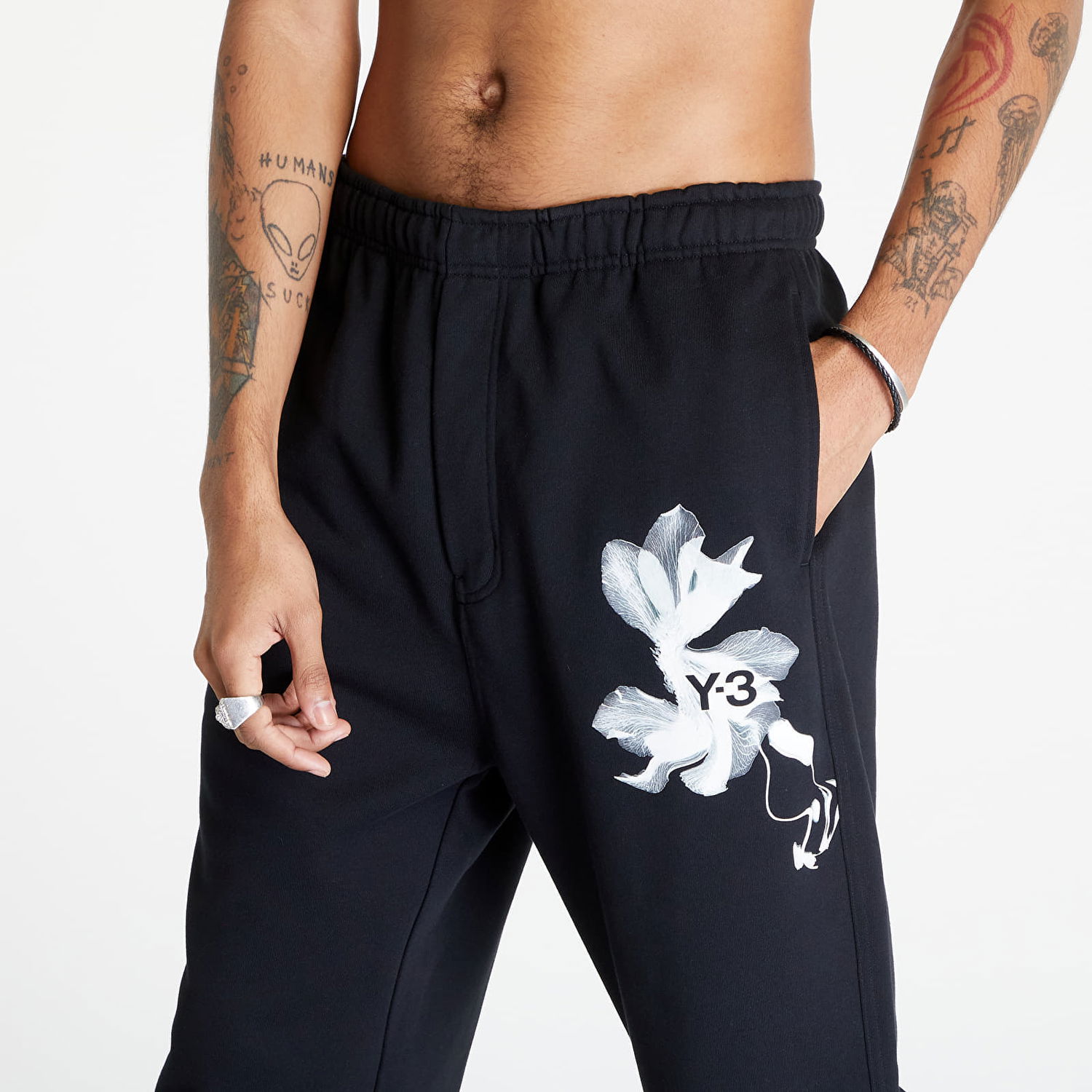Joggingbukser Y-3 Graphic French Terry Pants UNISEX Sort | IN4339, 1
