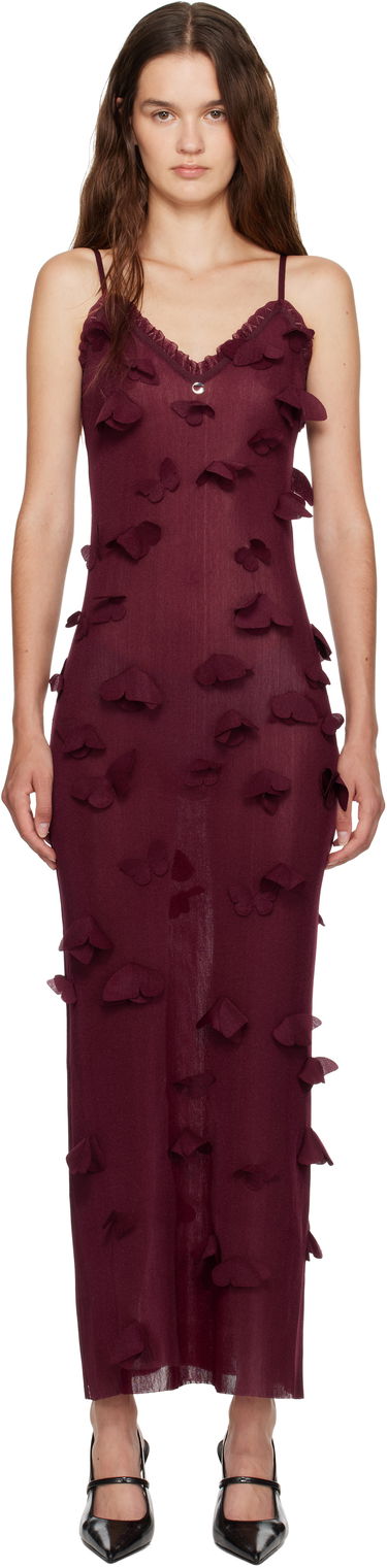 Kjole Coperni Coperni Butterflies Techno Midi Dress Bourgogne | COPML166Y3015, 0