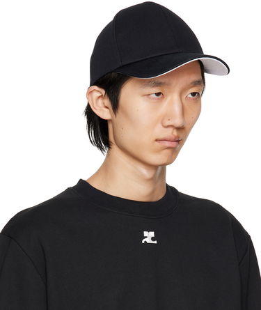 Kasket Courrèges Designer Classic Cap Sort | 123ACT002CO0024, 1