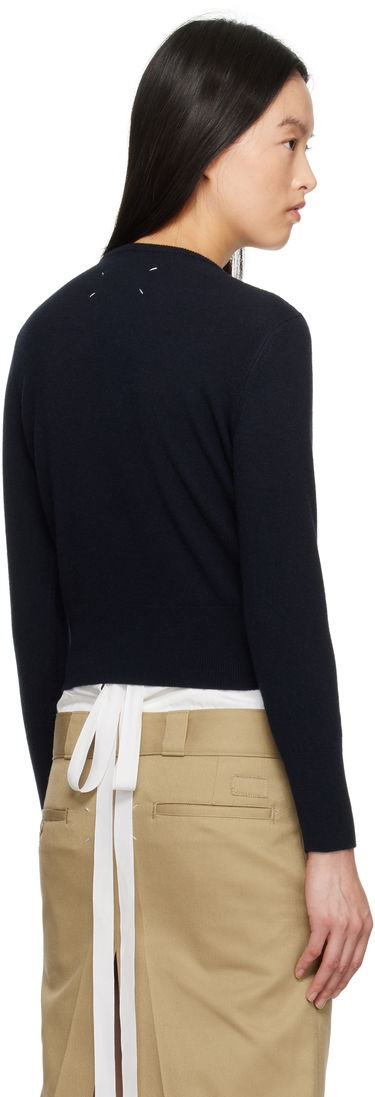 Sweater Maison Margiela Maison Margiela Wool Knit Cardigan Mørkeblå | S51HP0016 M13090, 2