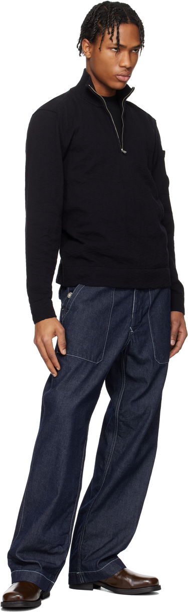 Sweater C.P. Company C.P. Company Half Zip Knit Sweater Sort | 18CMKN304A-110373A, 4