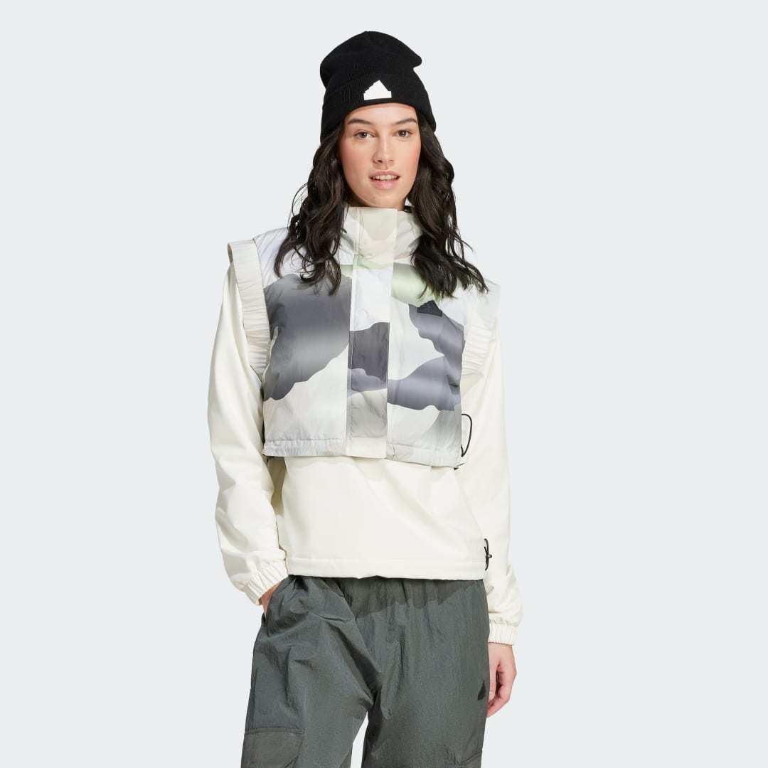 Vest adidas Performance City Escape Camo Print Crop Vest Hvid | IX3838, 0