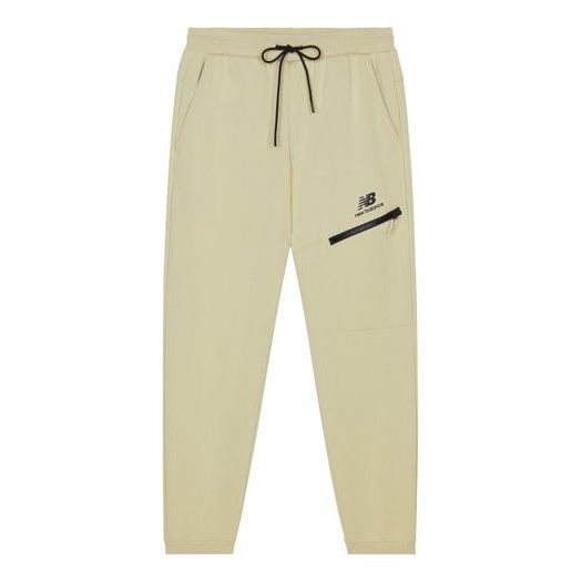 Joggingbukser New Balance Print Sweatpants Beige | AMP13356-BEI, 0