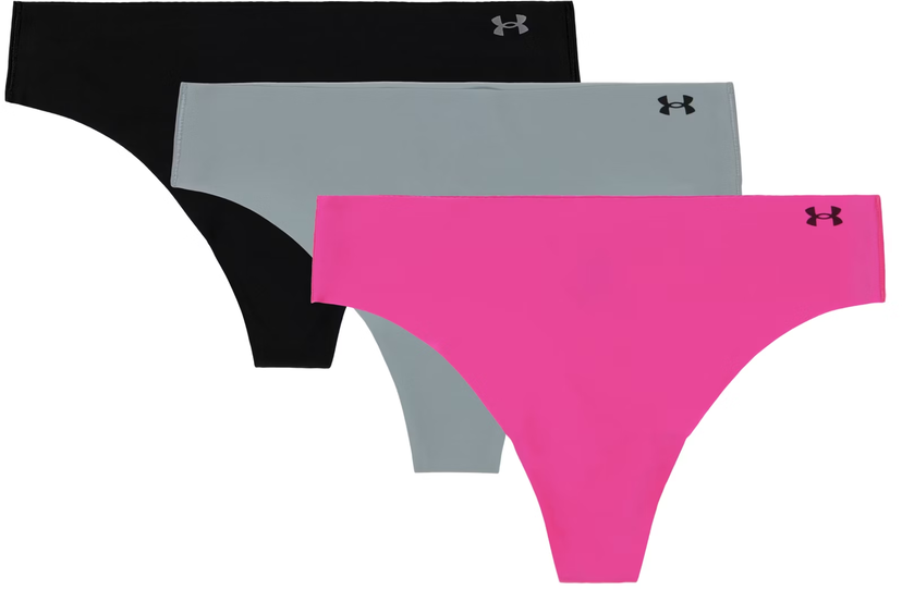 Trusser Under Armour Under Armour Pure Stretch 3-Pack Thong Sort | 1383893-652