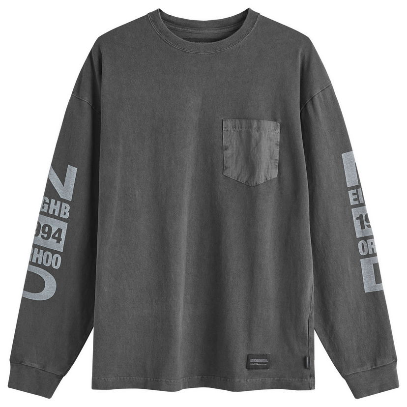 T-shirt Neighborhood Long Sleeve T-Shirt Sort | 242UNNH-CSM03-BLK