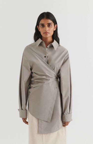 Skjorte AXEL ARIGATO Parker Shirt Dress Beige | A2121001, 2