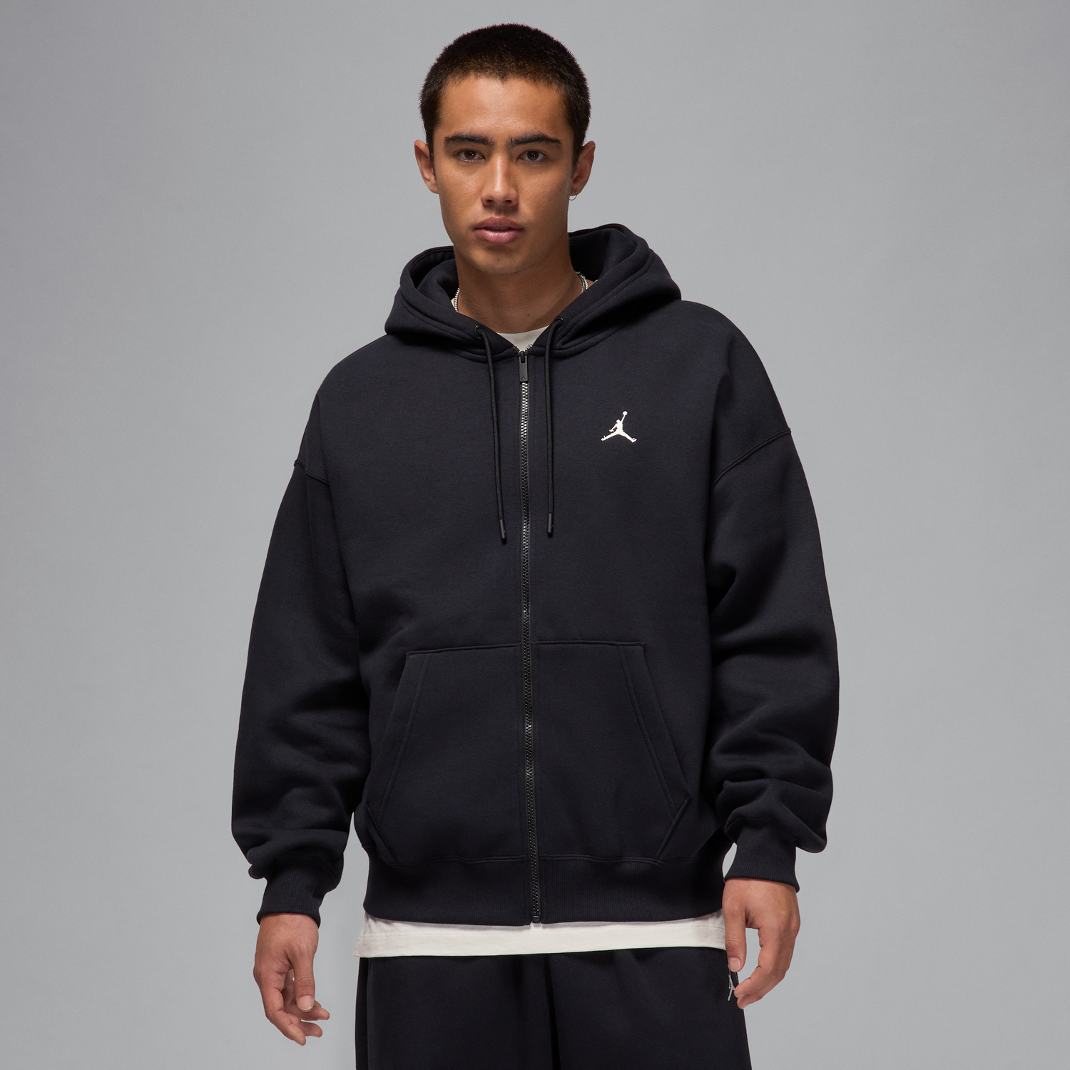 Sweatshirt Jordan Jordan Brooklyn Fleece Full-Zip Hoodie Sort | IB7231-010, 0