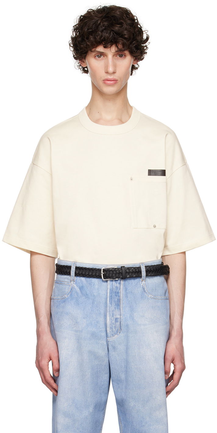 T-shirt Bottega Veneta Pocket T-Shirt Hvid | 796162 VKLZ0 2679