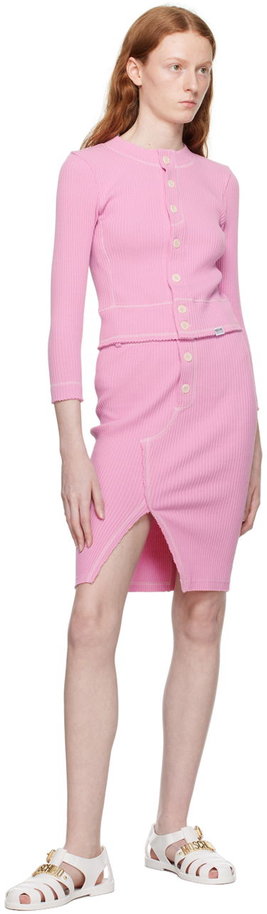 Nederdel Moschino Moschino Jeans Vented Midi Skirt Lyserød | 0112 8266, 3