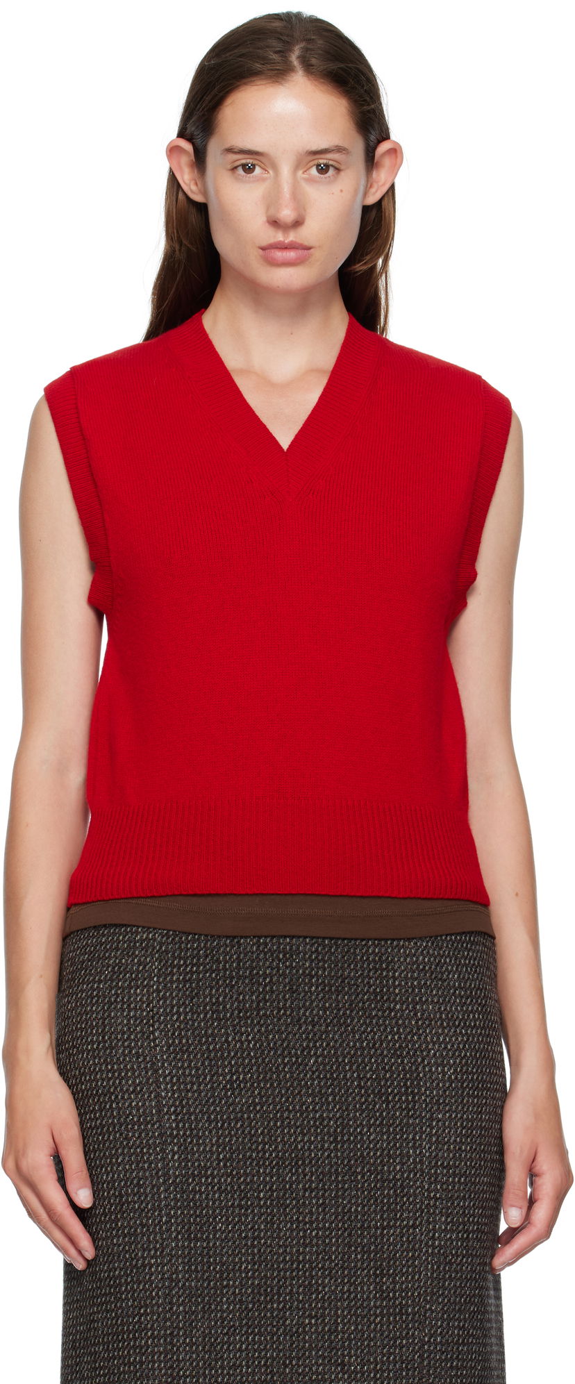 Vest &Daughter &Daughter Athea Knit Vest Rød | HKN03912