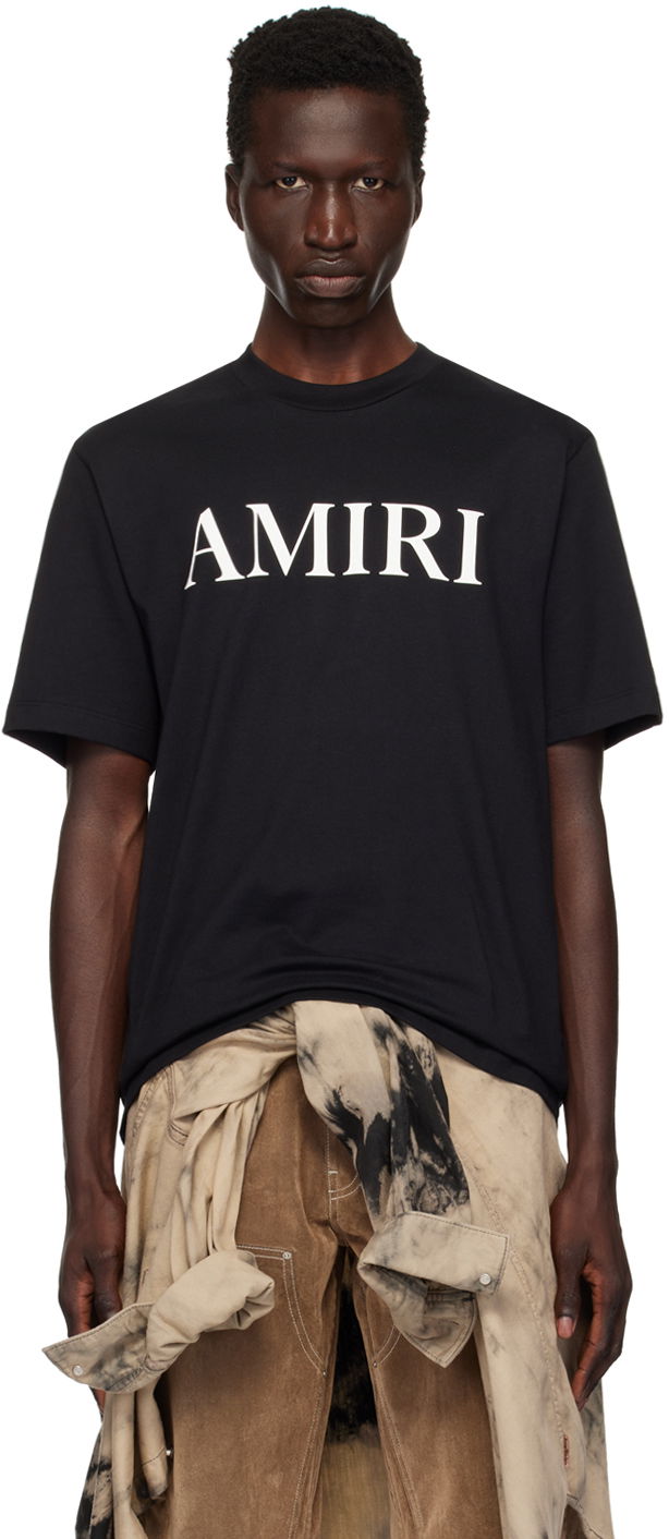 T-shirt AMIRI Black Bonded-Logo T-Shirt Sort | AMJYTE1073
