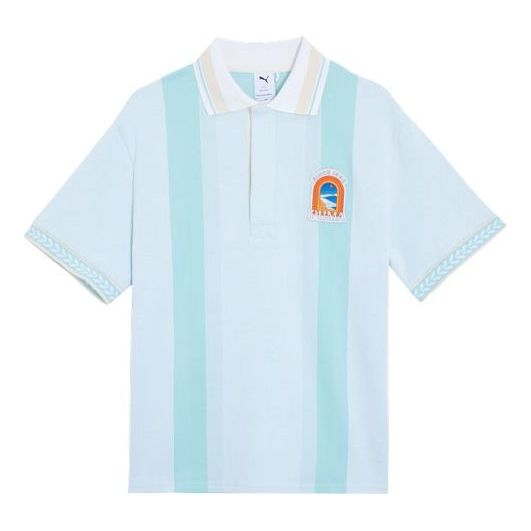 Polo skjorte Puma Apres Court Short Sleeve Polo Blå | 628233-02