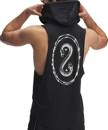 Tanktop Under Armour Project Rock Snake Sleeveless Hoodie Sort | 1389987-001, 1