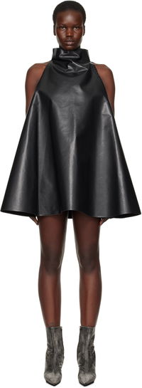 Marni A-Line Faux-Leather Minidress