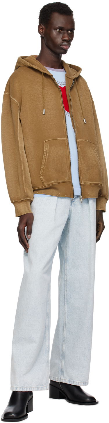 Sweatshirt Eckhaus Latta Eckhaus Latta Zip-Up Hoodie Brun | 1103-EL-PS25-B - BISON, 3