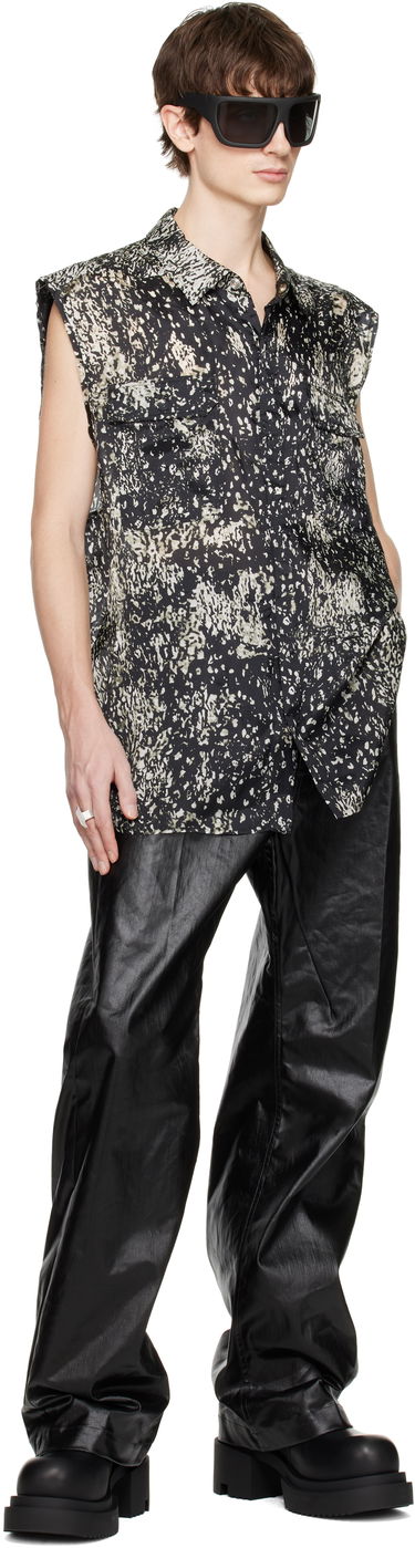 Skjorte Rick Owens Rick Owens Hollywood Jumbo Sleeveless Overshirt Sort | RU01E5239 JP1, 3